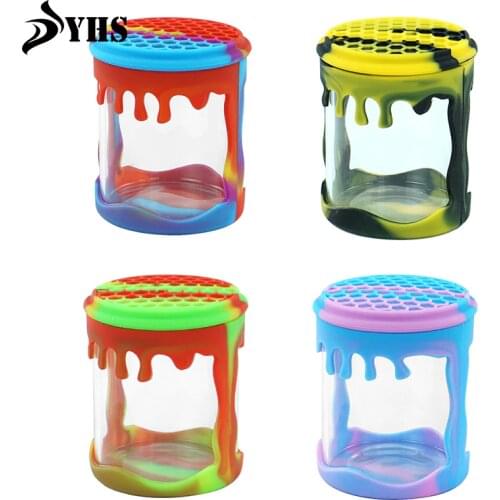 Honeybee shape Storage Bottle Jar Eco-Friendly Non Stick Silicone wax Containers Essential Oil Jars Easy to Use and Clean