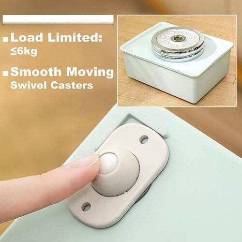 Household Stickable Pulley Trash Can Storage Box Can Multi One For Trash Roller Way Rubber Wheel Function Stick X6X2