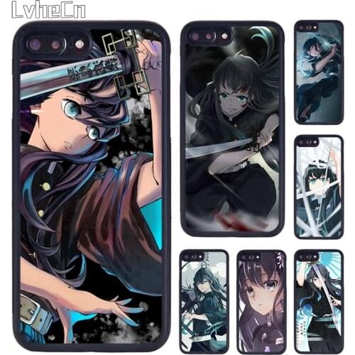 LvheCn Muichiro Tokito Kimetsu no Yaiba Phone Case For iPhone SE 6 7 8 Plus 11 12 Pro X XR XS Max Samsung galaxy S8 S9 S10 shell