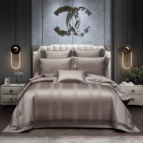 Damask Jacquard 1000TC Egyptian Cotton Duvet Cover Set Queen King size Pure Cotton 4/7Pcs Bedding Set Soft Bed Sheet Pillowcases