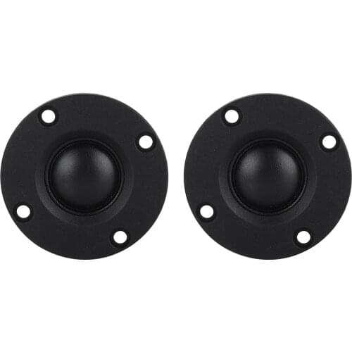 2Pcs Tweeter Speaker Silk Membrane 6Ω 30W 20mm Treble Loudspeaker HIFI Sound Speaker Home Theater DIY Black