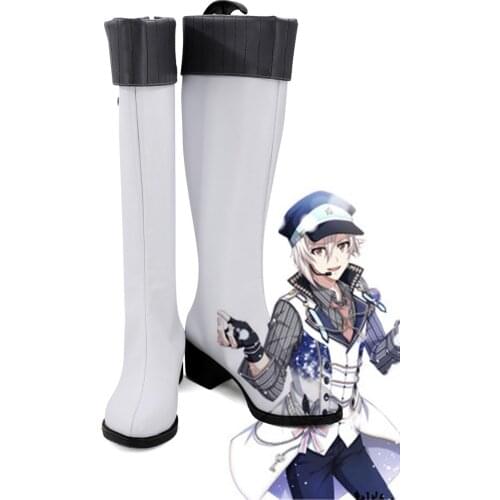 Idolish7 Kujo Tenn Long Boots White Shoes Custom Made Any Size