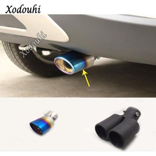 For Hyundai Elantra Avante 2021 2022 Car Cover Muffler Exterior End Pipe Dedicate Exhaust Tip Tail Trim Outlet Sticks Parts 1pcs