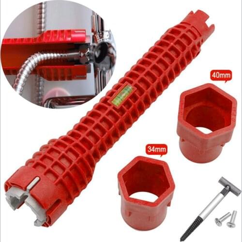8 In 1 Flume wrench Anti-slip Kitchen Sink Repair Wrench Bathroom Faucet Assembly Plumbing Water Heater Spanner Home Tools