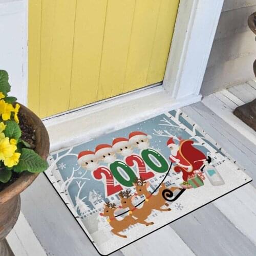 Merry Christmas Snowflake Bathroom Mats Non Slip Floor Rug Cartoon Entrance Mat Anties-skid Doormats Thickened Memory Doormat