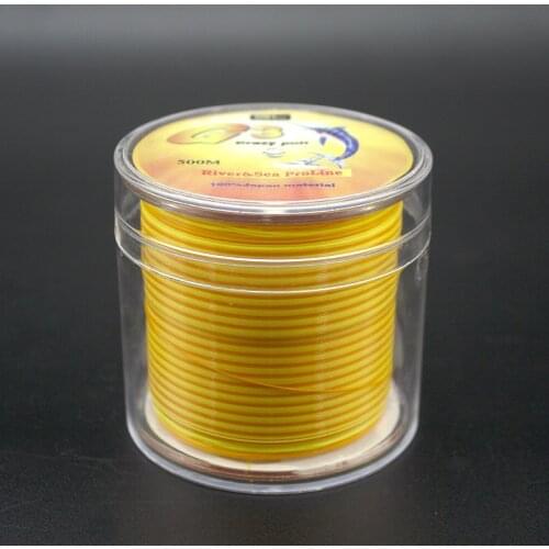 500M Nylon Fishing Line Dual Color Monofilament Nylon Line 0.2mm-0.50mm High Strength Rock Fishing Line