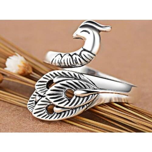 Personality High Quality Golden Phoenix Ring Myth Warrior Cocktail Ring Ladies Jewelry Gifts for Men Viking Steampunk 2020 Trend