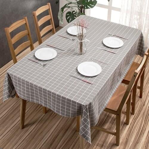 Washable Checkered Tablecloth Rectangular Table Cover for Kitchen Dinning