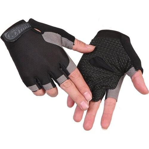 New 1 Pair of Cycling Anti-slip Anti-sweat Men Women Half Finger Gloves Breathable Anti-shock Sports Gloves Bike Bicycle Gloves