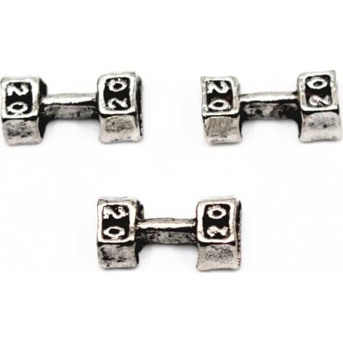 New Arrival 10pcs/lot dumbbell football floating charms charms living glass memory lockets diy jewelry