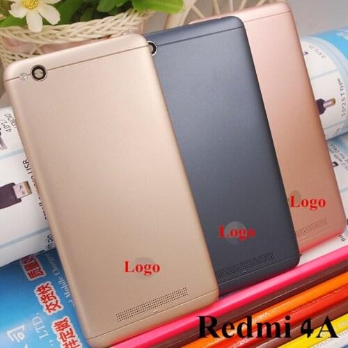 Original Metal Back Housing For Xiaomi Redmi 4A Middle Frame Battery Cover Rear Mobile Phone Case With Power Volume Side Buttons