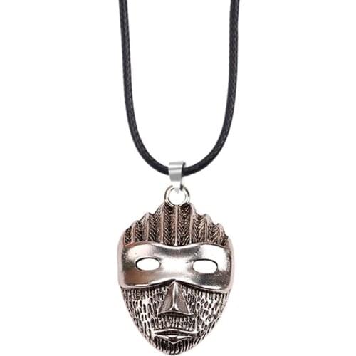 Gothic Fashion Punk Necklace Domineering Mask Wild Pendant Student Hip-hop Jewelry Retro Men And Women Clavicle Chain Accessorie