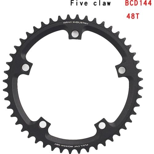 Chainring bicycle dead flying Tooth plate Parts bcd 144 48T hollow tooth disc Aluminum alloy dead flying disc Bike tooth disc