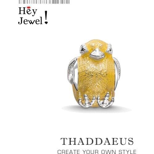 Antique Chicken Charm Chick Beads Authentic Silver Plated Chick Europe Animal Bead Diy 2016 Autumn Brand Bracelets Fine Jewelry