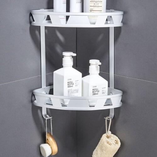 Bathroom Sink Shelves Wall Storage Shelf Hook Set Toilet Corner Organizer Shower Gel Rack Shelving In The Kitchen Accessories