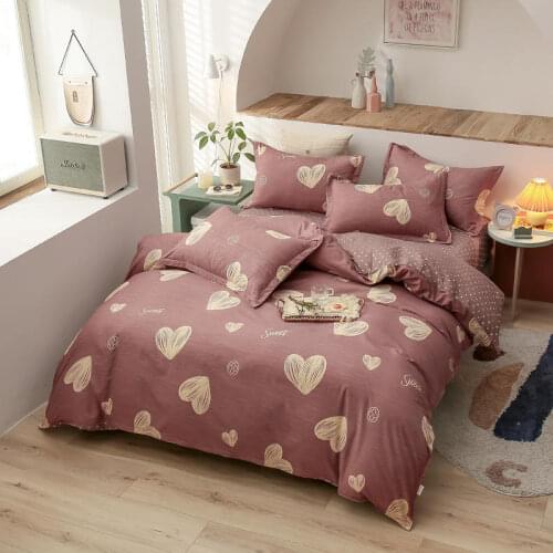 Simple Bedding Set With Pillowcase Duvet Cover Sets Bed Linen Sheet Single Double Queen King Size Quilt Covers Bedclothes