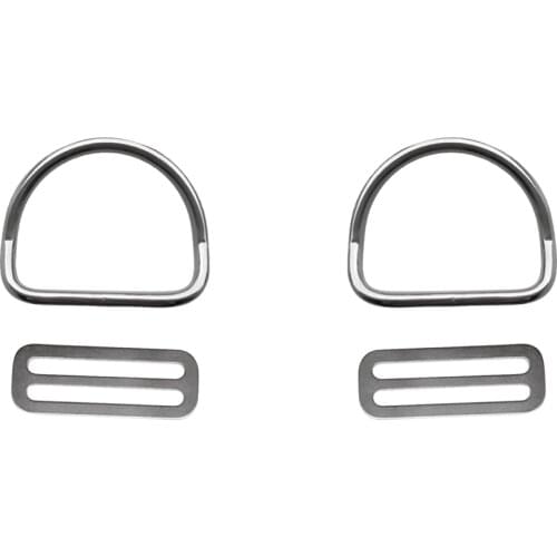 Dive Weight Belt Retainer 2set Universal 2 inch Weight Belt Keeper Retainer & Bent D Ring for Scuba Diving Dive Snorkeling