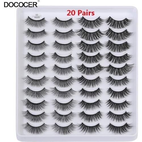 5/10/20Pairs 3D Mink Lashes Natural Mink False Eyelashes Dramatic Volume Fake Eyelash Extension Faux Cils Wholesale Makeup Tools