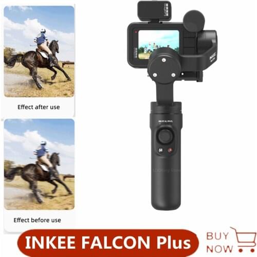 INKEE FALCON Action Camera Gimbal Stabilizer Handheld 3 Axis Anti-Shake Wireless Control for OSMO Insta360 GoPro Hero 9/8/7/6/5