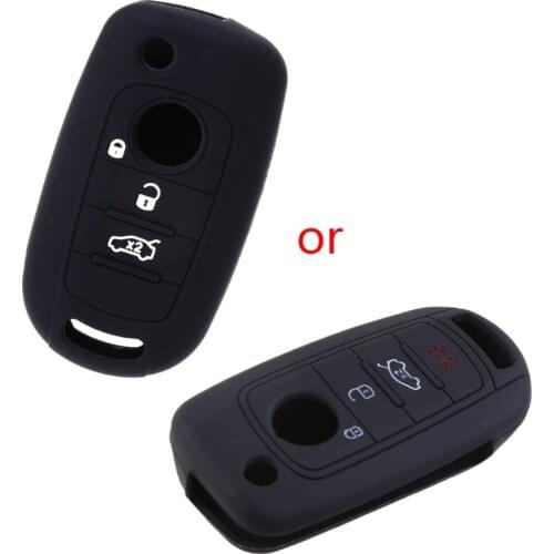 Silicone Car Key Case Cover For Fiat 500X Toro Tipo Egea 3 Buttons Neon