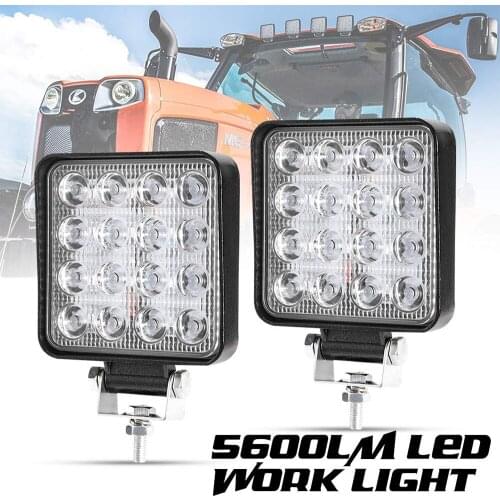 Universal Led Work Light SUV Trucks Vehicle Yellow 16LED White Headlight Off Road Lights ATV Lamp Car Work Light