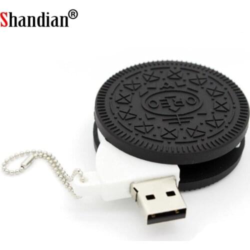 SHANDIAN cartoon Oreo Biscuits model usb2.0 4GB 8GB 16GB 32GB 64GB pen drive USB Flash Drive creative gifty Stick Pendrive