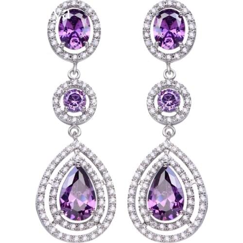 Bettyue Brand Water Drop High Quality Fashion Simple Jewelry AAA Cubic Zircon Long Earring for Women Wedding Party Gift