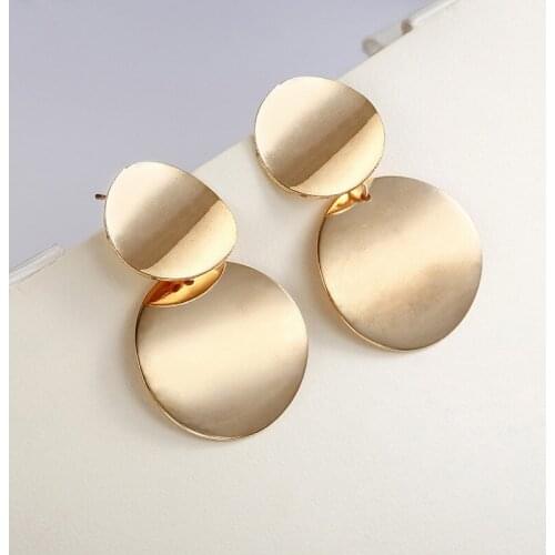 Zkceenier Statement Punk Earrings 2018 Geometric Earrings for Women Round Stud Earrings Droprest Modern Art Jewelry Dopshipping