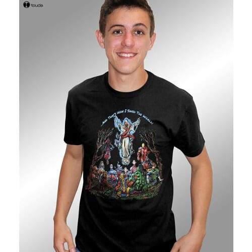 2019 Summer T Shirt Men New High Quality Wear and Thats How I Saved The World - Ascension Jesus Military T Shirts