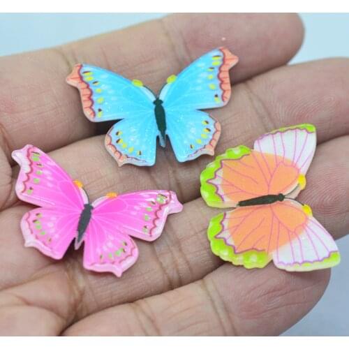 24X30mm Acrylic Laser Cut Butterfly Scrapbook Embellishments,Wall Decoration Crafts,Paper Card Making Supplies
