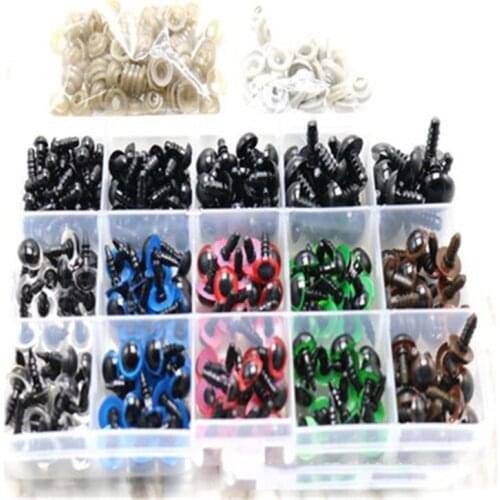 264PCS screw combination color Plastic Eye Art Eye Crafts Safety Eyes for Bear Soft Toy Animal Doll Amigurumi DIY For Toy Gift
