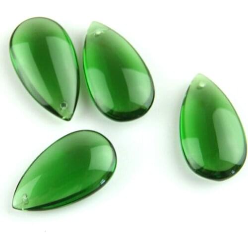 38mm/50mm Dark Green Water Drop Prisms For Lighting Crystal Chandelier Suncatcher Ornament Lighting Lamp Hanging Decoration