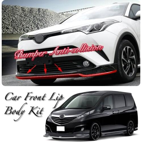 Car Bumper Lip Front Spoiler Skirt Deflector For Mazda Biante CC 2008~2018 Tune Car Modified Body Kit VIP Hella Flush Lips