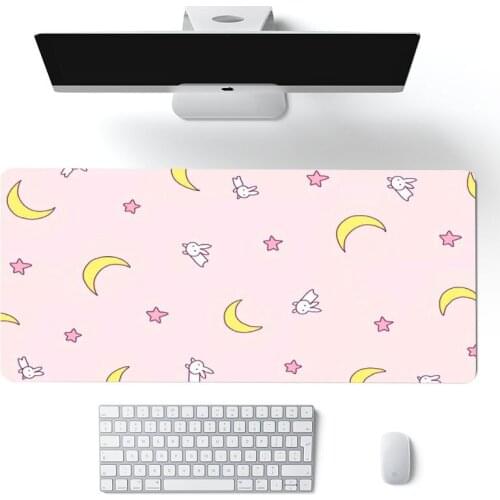 Anime kawaii Big Mouse Pad Large Rubber Gaming Mat Speed Kawaii XL MousePad Keyboard Locking Edge Otaku Compute mouse pad