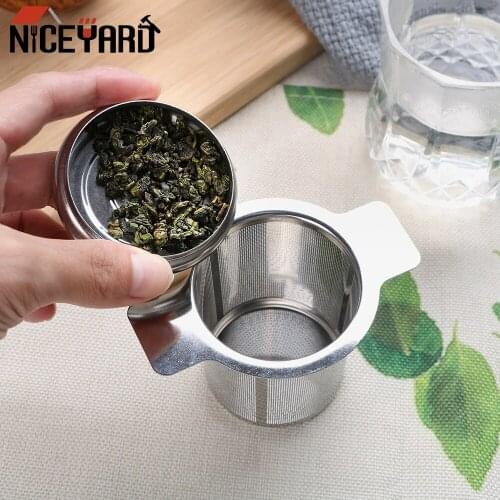 NICEYARD Stainless Steel Lid Tea and Coffee Filters Tea Infusers Basket Fine Mesh Tea Strainer with 2 Handles Reusable