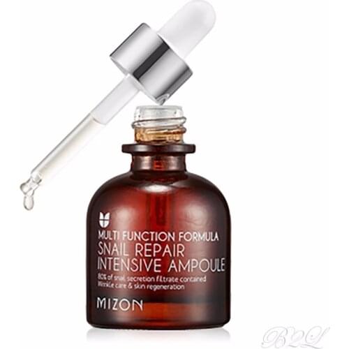MIZON Snail Repair Intensive Ampoule 30ml Multi Function Formula Regenerate Acne, Acne Scars And Tighten