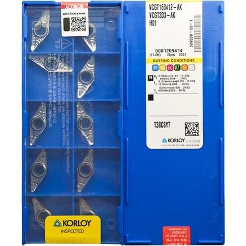 VCGT160412-AK H01 100% KORLOY Original carbide insert with the best quality 10pcs/lot free shipping