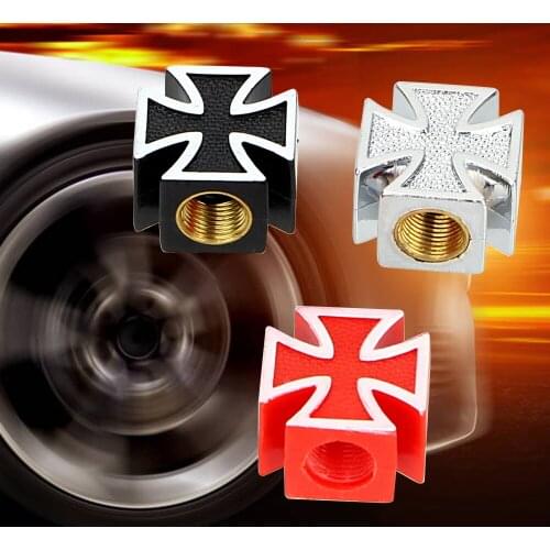 Car Tire Air Valve Cap Covers Cross Style 4pcs/lot Universal for Bicycle Motorcycle Car Wheel Tyre Stem Air Caps Car Styling