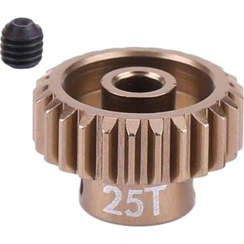 RC 25T Tooth 14.2mm Motor Gear Set for 1/10 RC Car Climbing Truck Upgrade Parts Aluminum Pinion (48P)