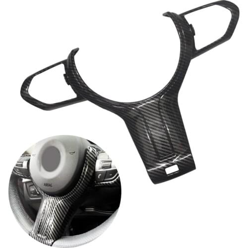For BMW F Chassis F10 F11 F12 F15 F16 F20 F21 F22 F23 F30 F32 F34 ABS Carbon Fiber Style Car Accessories Steering Wheel Cover