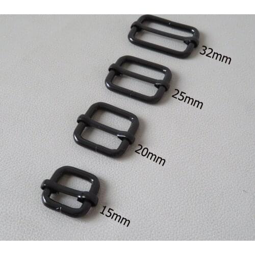 DIY Metal Heavy Duty Thickness Shoulder Leather Bag Straps Belt Webbing Rectangle Adjust Tri-glide Pin Buckle Slider Loop D Ring