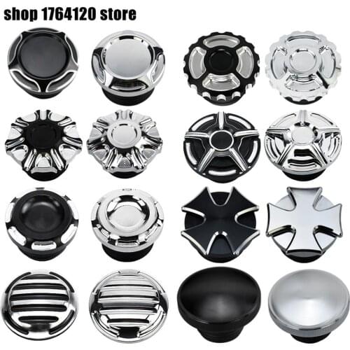 Motorcycle CNC Aluminum Fuel Gas Tank Vented Decorative Oil Cap For Harley Sportster XL883 1200 Touring Softail Fatboy Dyna FXDB