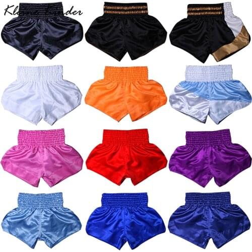 Muay Thai Shorts Mma Boxing Clothing Mens Womens Kids Workout Bodybuilding Gym Sports Training Shorts Fight Kickboxing Pants