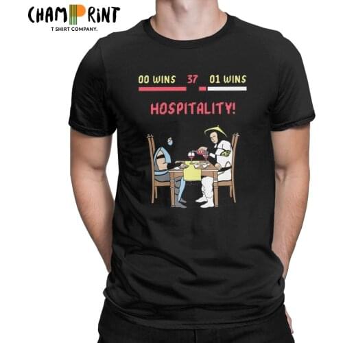 Mortal Kombat Men T Shirt Unique Tees Short Sleeve Crew Neck T-Shirts Cotton Original Tops