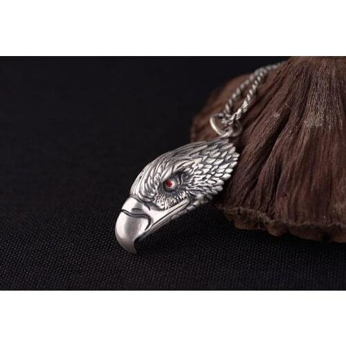 999 sterling Silver eagle Mens pendant charm jewelry gift A3403