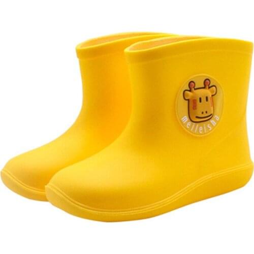 2019 New Fashion Kids Rain Boots Girls Boys children Cartoon Water shoes Rainboots Loverly Waterproof Overshoes Soft Rubber Shoe