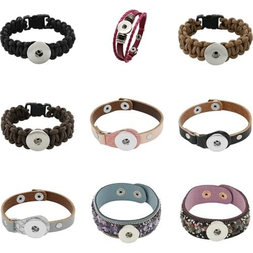 New Fashion 20mm 18mm Snap Button Bracelet DIY Jewelry 5pcs/lot KD3006