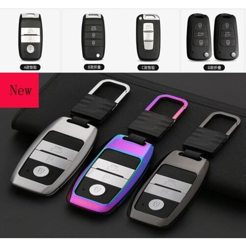 New High-quality Galvanized Alloy Plastic Silicone Car Smart Key Case Cover Fob for Kia K2 K3 K4 K5 Kx3 Kx5 Car Accessories