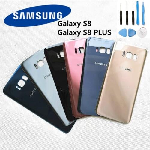 Original Samsung Galaxy S8 G950F G950FD S8 Plus S8+ SM-G955F G955FD Glass Back Battery Housing Cover Replacement Part Tools