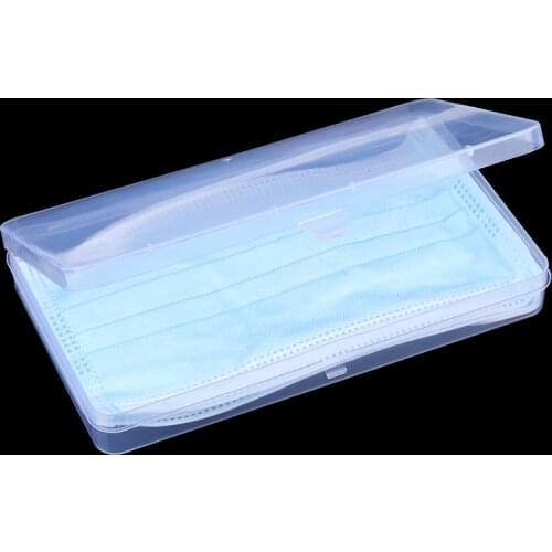 2pcs Portable Dustproof Mask Case Disposable Face Masks Container Disposable Mask Storage Box Storage Organizer